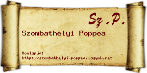 Szombathelyi Poppea névjegykártya